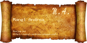 Mangl Andrea névjegykártya